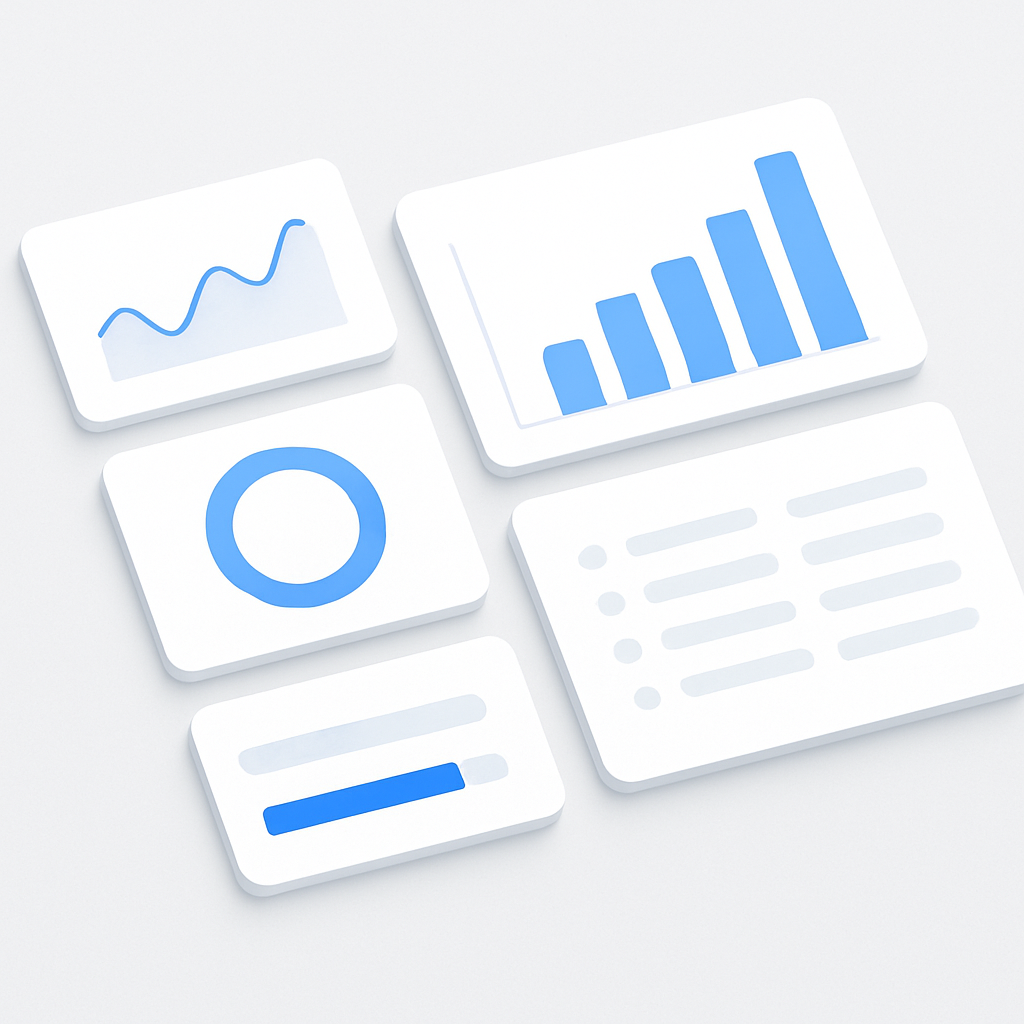 Abstract product dashboard mockup